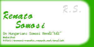 renato somosi business card